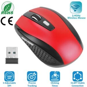 2.4G Wireless Gaming Mouse Optical Mice WIth Receiver 3 Adjustable DPI 6 Buttons For PC Laptop Computer Macbook