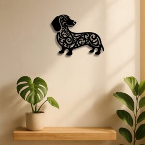 Iron Dachshund Dog Metal Wall Art,Modern Home & Outdoor Decor For Living Room
