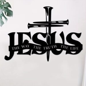 CIFbuy Aluminum Jesus Cross Scripture Wall Art Christian Home Decor Gift(TikTok, Temu Pick-up Service)