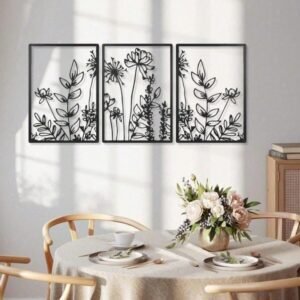 CIFbuy Modern Boho Floral Wall Art Set Of 3 Minimalist Canvas Prints For Living Room Bedroom Office Decor TikTok, Temu Pick-up Service